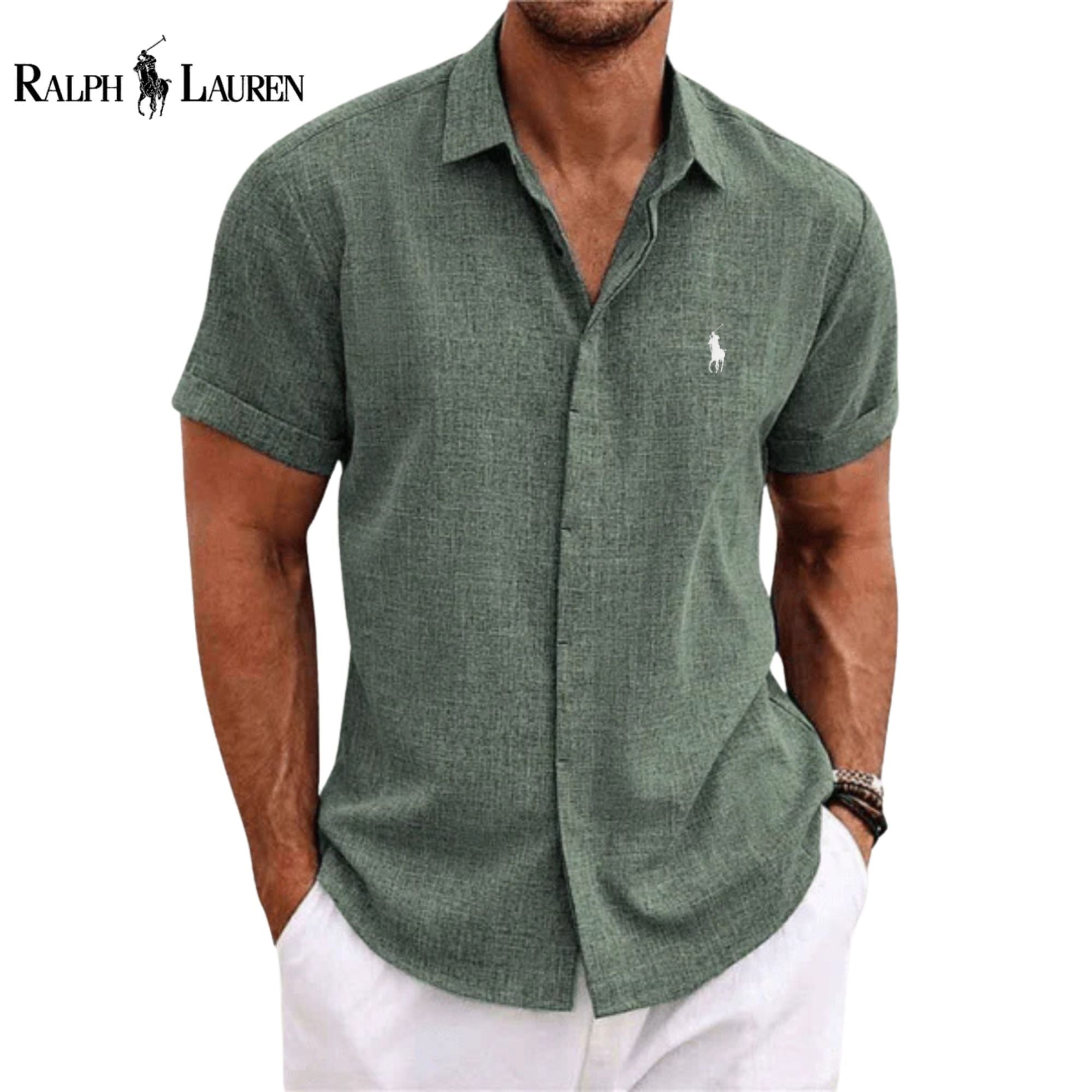 R&L | Camicia a Maniche Corte in Puro Lino – Originale