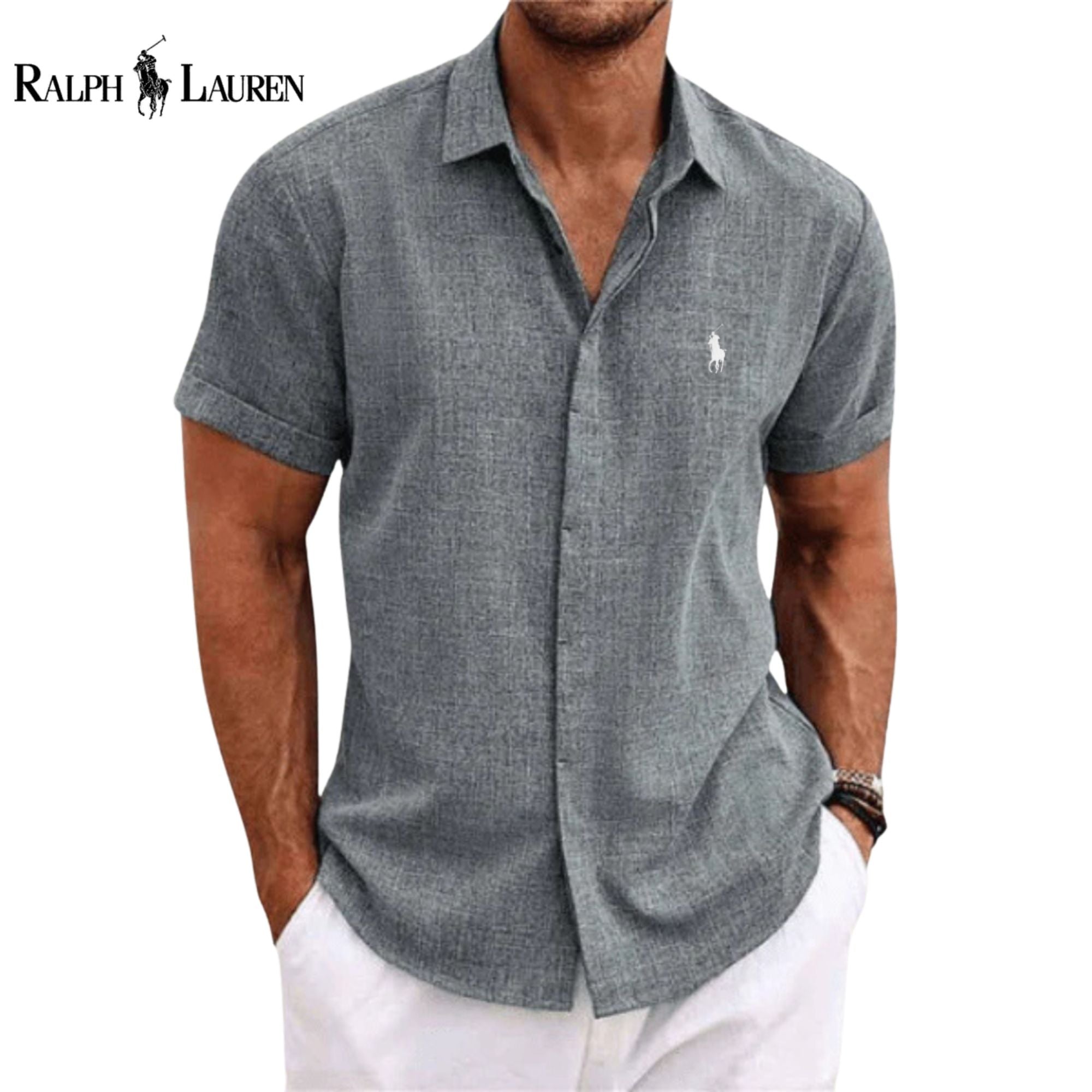 R&L | Camicia a Maniche Corte in Puro Lino – Originale