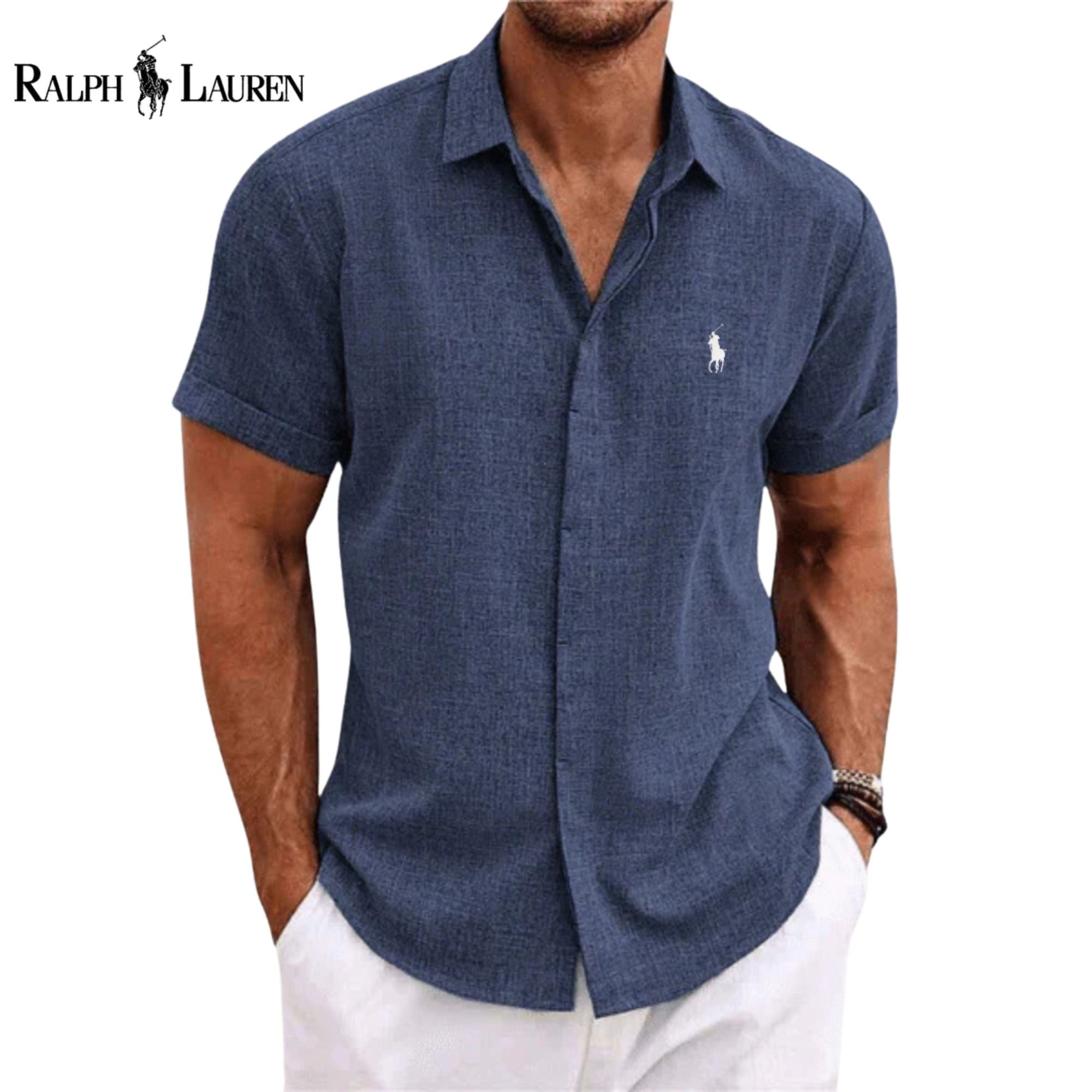 R&L | Camicia a Maniche Corte in Puro Lino – Originale