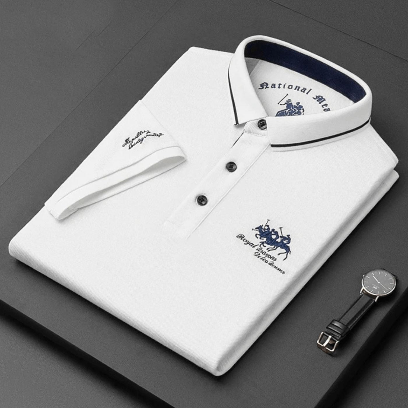 Nova™ | Polo di Lusso da Uomo - Orologio Premium in Omaggio